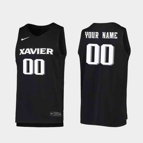 Men Women Youth Toddler Xavier Musketeers Custom Replica Black College Basketball 2019 20 Jersey
